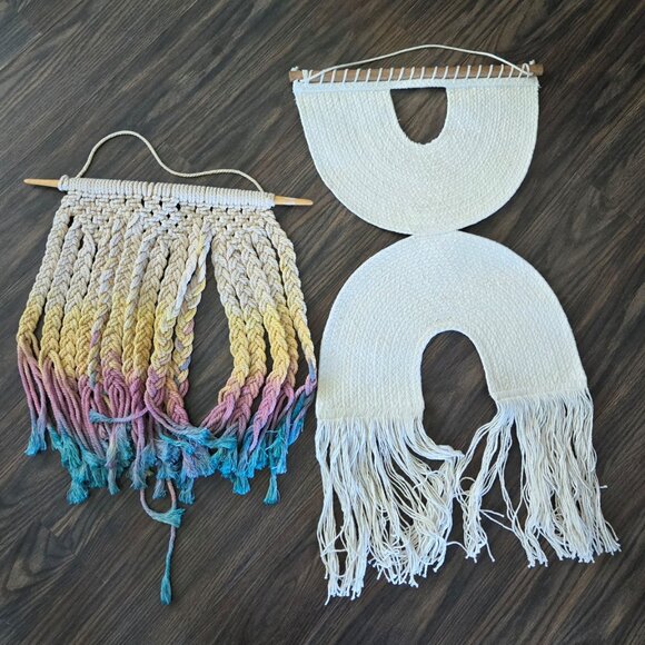 70's/Boho/Hippie Chic Set of Two Macrame Wall Hangings - Picture 5 of 5